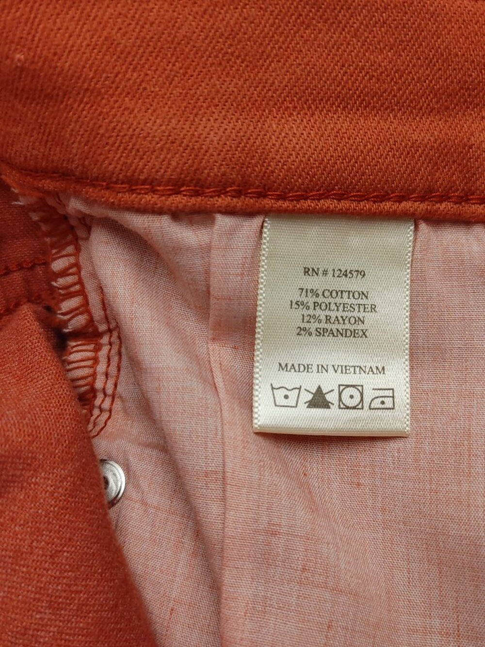 NWT Sneak Peek Junior Size 7/W28 High Rise Flared Orange Jeans 28x30.5 - Picture 9 of 13